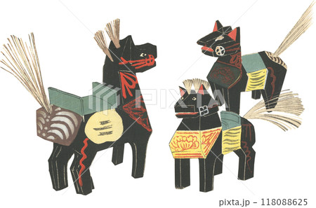 日本の郷土玩具　三春駒 118088625