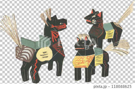 日本の郷土玩具　三春駒 118088625