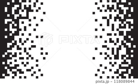 Dissolve pixel disperse blocks. Dust fragment, broken dots texture. Fractured disperse. Mosaic filled square dotted abstract pattern Dissolve pixel disperse blocks. Dust fragment, broken dots texture. Fractured disperse. Mosaic filled square dotted abstract pattern 118089844