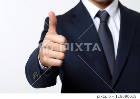 A man in a suit giving a thumbs up, created with Generative Ai A man in a suit giving a thumbs up, created with Generative Ai 118090019