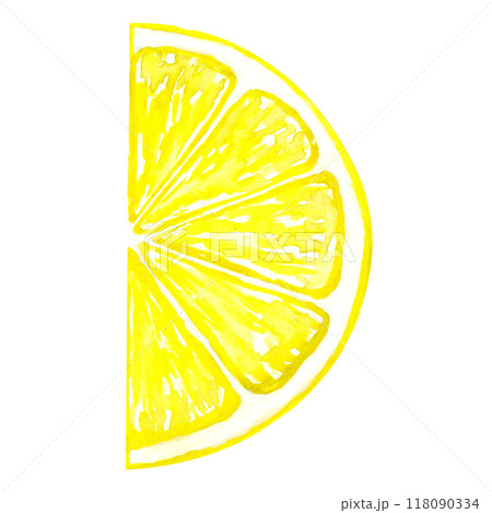 lemonさまご確認用！ Isolated object-93. Lemon fruit, slice, - Stock Illustration