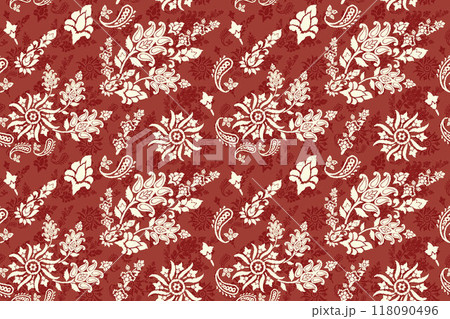 Ikat tribal Indian seamless pattern. Ethnic Aztec fabric carpet mandala ornament native boho chevron textile.Geometric African American oriental traditional vector illustrations. Embroidery style. 118090496