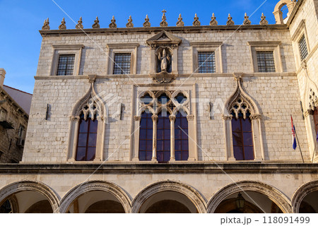 Rector's Palace, former seat of the Rector of the Republic of Ragusa in Old town Dubrovnik, Croatia 118091499