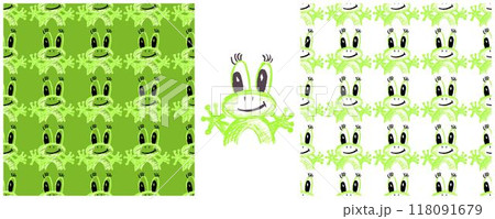 Children's drawings with wax crayons. Set Print 118091679
