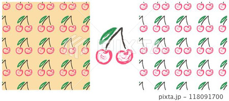 Children's drawings with wax crayons. Set Print 118091700