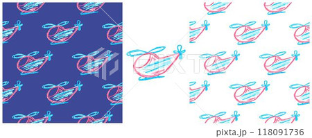 Children's drawings with wax crayons. Set Print Children's drawings with wax crayons. Set Print 118091736
