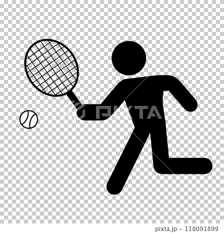 Tennis player icon material 118091899