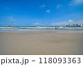Landscape of Pitangueiras beach on downtown of Guaruja, SP, Brazil 118093363