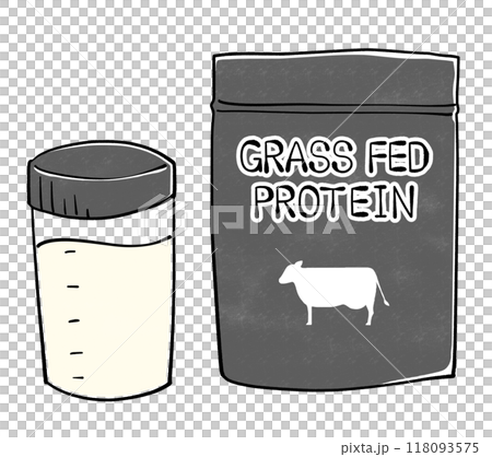 Grass-fed protein illustration 118093575