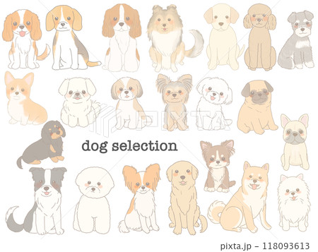 いろいろな犬のセット 118093613