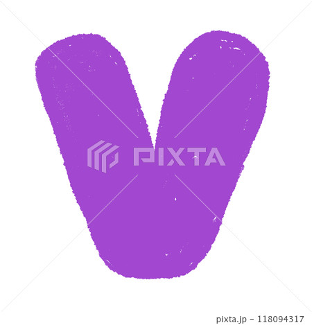 Hand drawn A to Z alphabet letters in crayon for font, typography, text, message, initials, decorations, logo design, icon, pet name, print, brooch, cute patches, shirt print, pin, sticker, standee 118094317