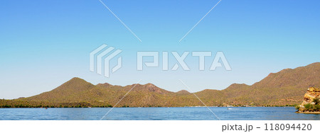 Spring at Saguaro lake in Arizona 118094420