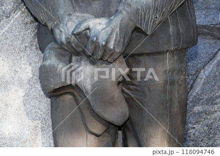 Kiev, Ukraine September 12, 2020: Memorial to those who died from political repression in 1937, Bykovnya district near Kiev Kiev, Ukraine September 12, 2020: Memorial to those who died from political repression in 1937, Bykovnya district near Kiev 118094746