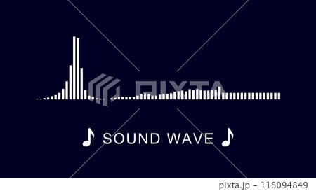 Sound wave with bar symbols music for backdrop 118094849