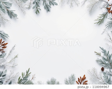 冬のフレームイメージ 冬の木々 冬のフレームイメージ 冬の木々 118094967