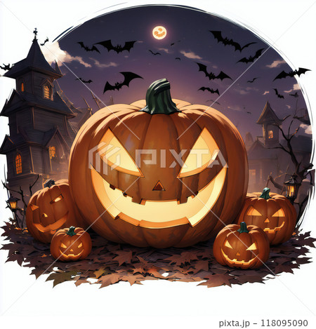 ハロウィーンのパンプキンたち 118095090