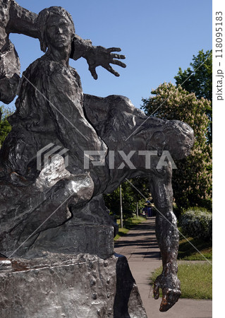 Kiev, Ukraine May 23, 2021: Memorial to those killed in the civil war in the city of Kiev Kiev, Ukraine May 23, 2021: Memorial to those killed in the civil war in the city of Kiev 118095183
