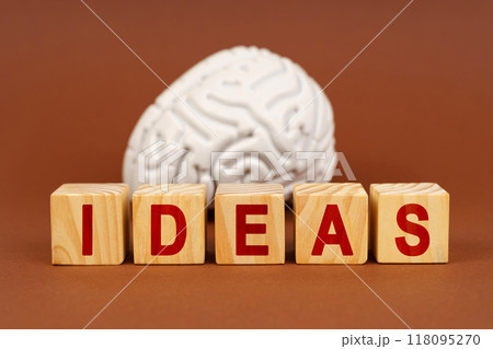 Exploring creativity through the lens of neuroscience with a brain model and wooden blocks spelling ideas 118095270