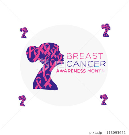 breast cancer awareness month vector illustration  118095631