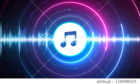 Hologram audio spectrum Hologram audio spectrum 118096025