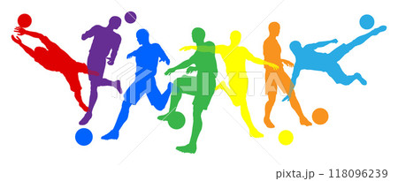 Soccer Football Players Men Silhouettes Concept 118096239