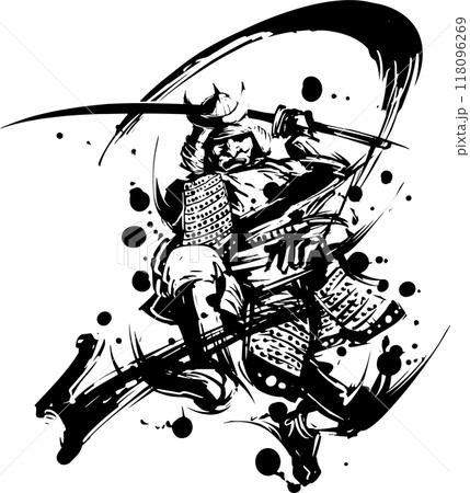 切りかかる侍のイラスト素材 [118096269] - PIXTA