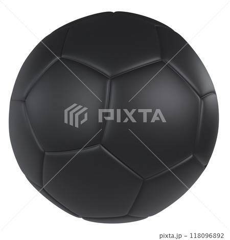 3D render of a classic black soccer ball on white 3D render of a classic black soccer ball on white 118096892