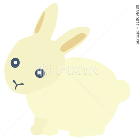シンプルなうさぎのイラスト ベクター素材 118096989