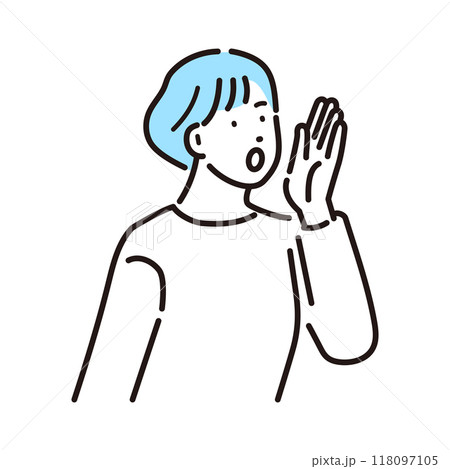呼びかける女性 呼びかける女性 118097105