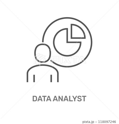 A Data Analyst Icon Typically Represents the Comprehensive Field of Data Analysis and Visualization A Data Analyst Icon Typically Represents the Comprehensive Field of Data Analysis and Visualization 118097246