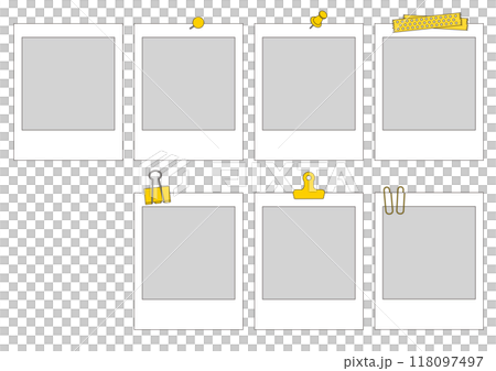 Set of instant film line drawing illustrations_square 118097497