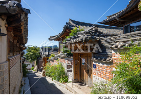 韓国ソウルの北村韓屋村 韓国ソウルの北村韓屋村 118098052