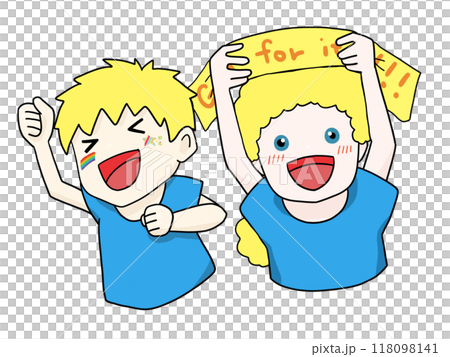 Illustration of people cheering for a sports team 3 Illustration of people cheering for a sports team 3 118098141