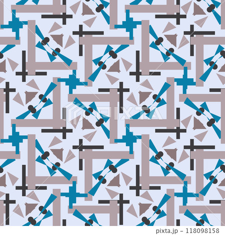 Textile motif seamless pattern. Lux fabric design textile swatch ladies dress, man shirt all over print block.  118098158