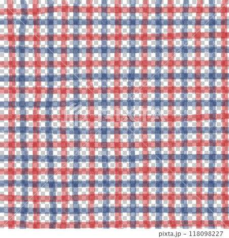 Red Blue Gingham Check Hand Drawn Background Overlay Red Blue Gingham Check Hand Drawn Background Overlay 118098227