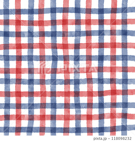 Red Blue Gingham Check Hand Drawn Background Overlay Red Blue Gingham Check Hand Drawn Background Overlay 118098232
