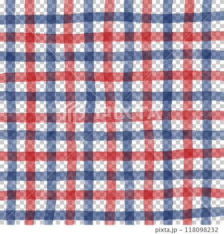 Red Blue Gingham Check Hand Drawn Background Overlay Red Blue Gingham Check Hand Drawn Background Overlay 118098232