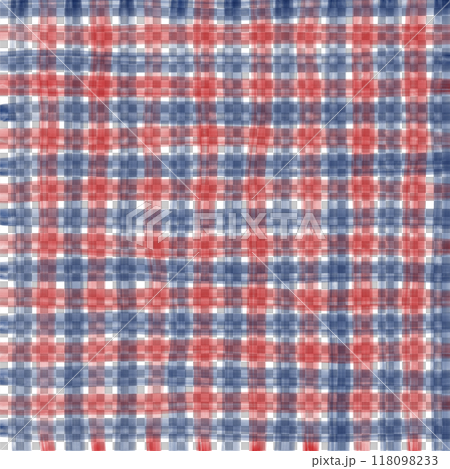 Red Blue Gingham Check Hand Drawn Background Overlay Red Blue Gingham Check Hand Drawn Background Overlay 118098233