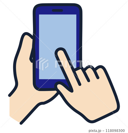 スマホを操作 118098300