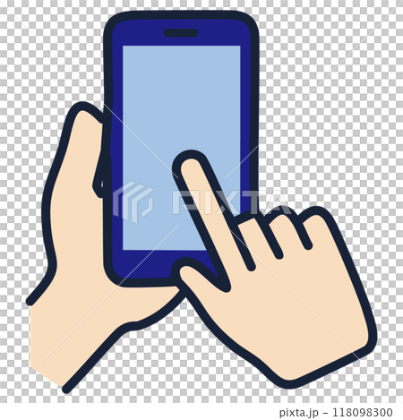 スマホを操作 118098300