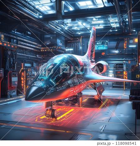 Sleek and Aerodynamic Iconic Transportation Vehicles with Technical Schematics and Vibrant Neon 118098541