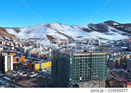The panoramic view of the entire city of Ulaanbaatar, mongolia 118098877
