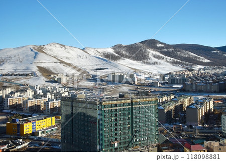The panoramic view of the entire city of Ulaanbaatar, mongolia 118098881