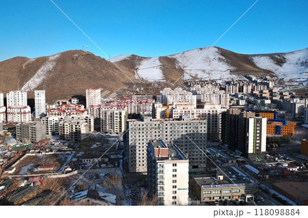 The panoramic view of the entire city of Ulaanbaatar, mongolia 118098884