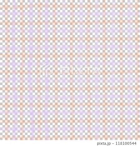 Orange Purple Plaid Gingham Check Hand Drawn Background Overlay 118100544