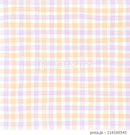 Orange Purple Plaid Gingham Check Hand Drawn Background Overlay Orange Purple Plaid Gingham Check Hand Drawn Background Overlay 118100545