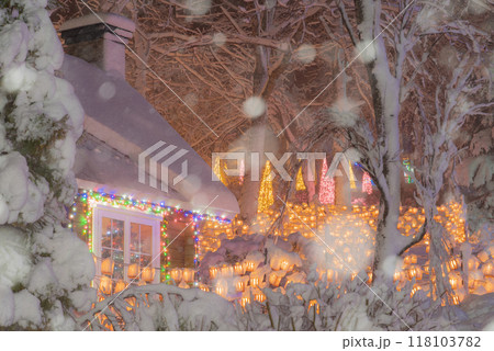 北海道　広尾サンタランド冬のイルミネーション 118103782