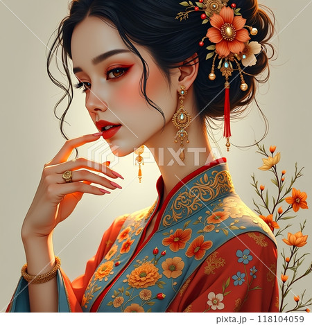 woman in kimono 118104059