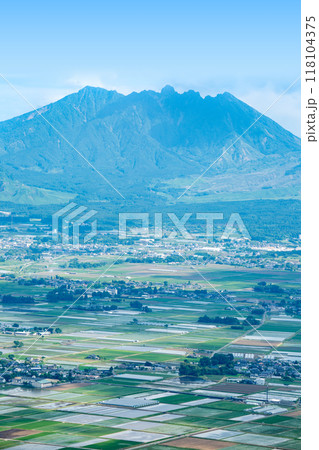 大観峰から見た阿蘇平野と阿蘇山 118104375