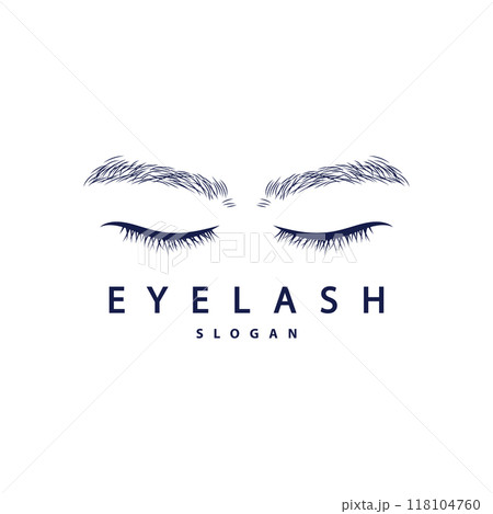 Eyelash Logo, Simple Design for Women's Care Beauty Business Brand Illustration Template Eyelash Logo, Simple Design for Women's Care Beauty Business Brand Illustration Template 118104760